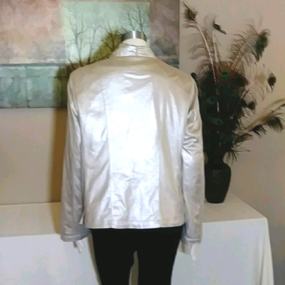 NWT Elloquii Luxurious, Metallic, Draped Jacket - Picture 5 of 8